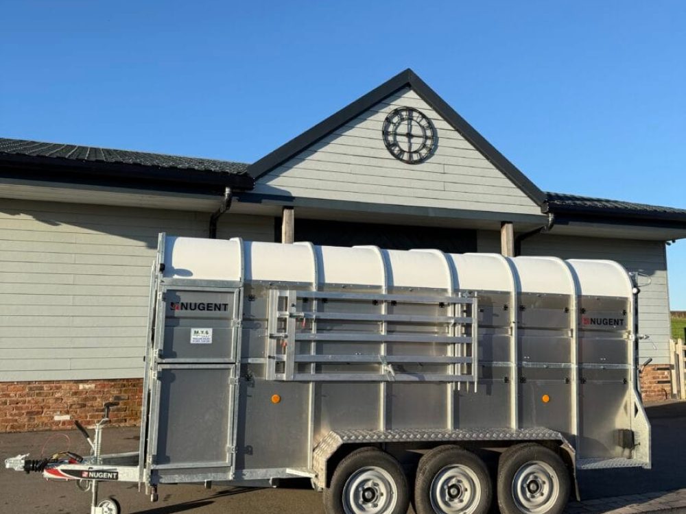Nugent 14' x 6" Tri Axle Sheep Deck Trailer