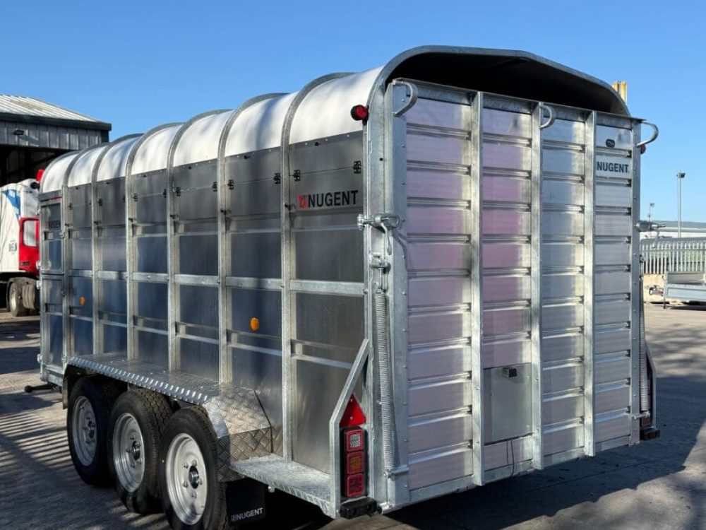 Nugent 14' x 6" Tri Axle Cattle Trailer